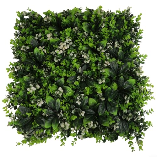 BlesConi Kunstrasenmatte grüne Laubhecke für Mauer Zaun Garten Haus Dekoration (A) von BlesConi