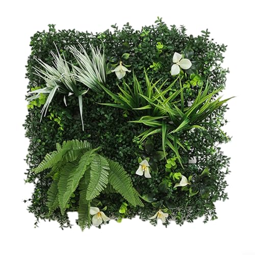 BlesConi Kunstrasenmatte grüne Laubhecke für Mauer Zaun Garten Haus Dekoration (B) von BlesConi