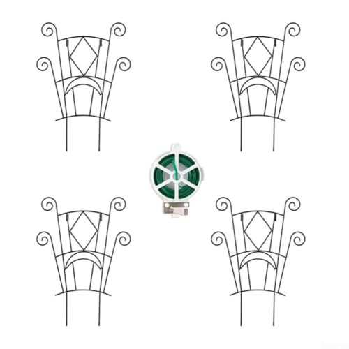 BlesConi Metall-Pflanzen-Rankgitter-Set, stapelbarer Gartenstützrahmen, für Ranken, Blumen (2) von BlesConi
