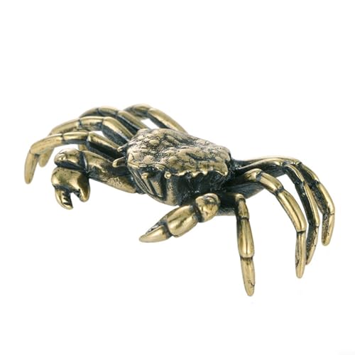 BlesConi Schreibtisch-Ornament Mini-Krabbenfigur aus Messing mit glattem, abgerundetem Design, geeignet für Büro und Zuhause (1#) von BlesConi