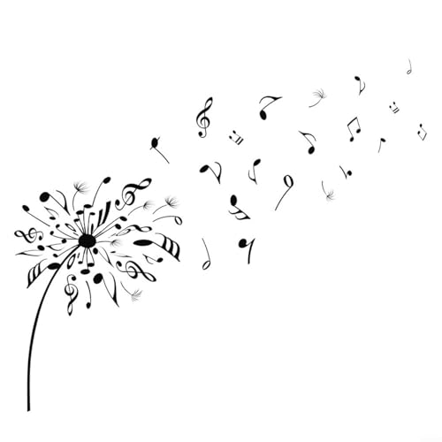 BlesConi Vinyl Wandtattoo Musiknote Blume 97cm x 85cm Abnehmbare Aufkleber für Haus und Zimmer Dekor BlesConi Vinyl Wandtattoo Musiknote Blume 97cm x 85cm Abnehmbare Aufkleber für Haus und Zimmer Dekor von BlesConi