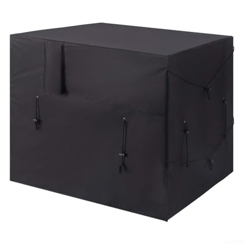 BlesConi Robuste Pool-Wärmepumpenabdeckung | mit Belüftungsdesign | wetterbeständig | Schutzschild (100 x 85 x 76 cm, schwarz) von BlesConi