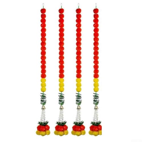 Blumengirlanden im Ringelblumen-Design, 4-teiliges Set, perfekt für Hochzeiten, Partys, Kamindekoration und saisonale Festlichkeiten wie Diwali und Halloween Blumengirlanden im Ringelblumen-Design, 4-teiliges Set, perfekt für Hochzeiten, Partys, Kamindekoration und saisonale Festlichkeiten wie Diwali und Halloween von BlesConi
