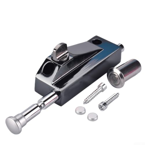 Bodenfederbolzen aus Aluminiumlegierung für verschiedene Türen, zuverlässige Verriegelungslösung mit reibungsloser und müheloser Bedienung (schwarz) von BlesConi