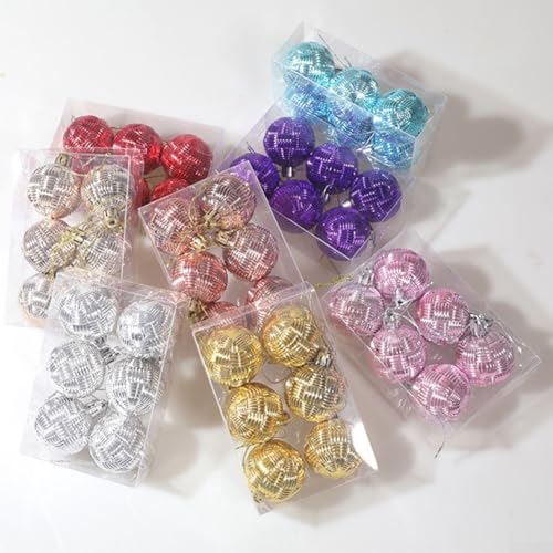 Buntes 6-teiliges Weihnachtskugel-Set, bruchsichere Dekorationen, um Ihren festlichen Raum zu schmücken () von BlesConi