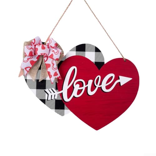 Deko Holz Herz Schild zum Valentinstag Bezaubernder Wandbehang mit Büffelkaro Muster für Ihr Zuhause Deko Holz Herz Schild zum Valentinstag Bezaubernder Wandbehang mit Büffelkaro Muster für Ihr Zuhause von BlesConi