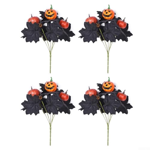Dekorativer Halloween-Blumenstrauß aus künstlichen Blumen mit Ahornblättern und Rosen (B) von BlesConi