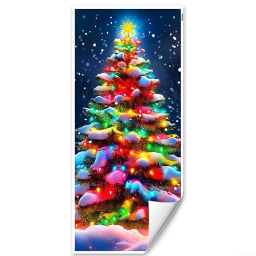 Dekorativer Weihnachtsbaum-Glas-Fensteraufkleber für den Einsatz an Glastüren, Fenstern, mit elektrostatischer Haftung und wiederverwendbarem Design von BlesConi
