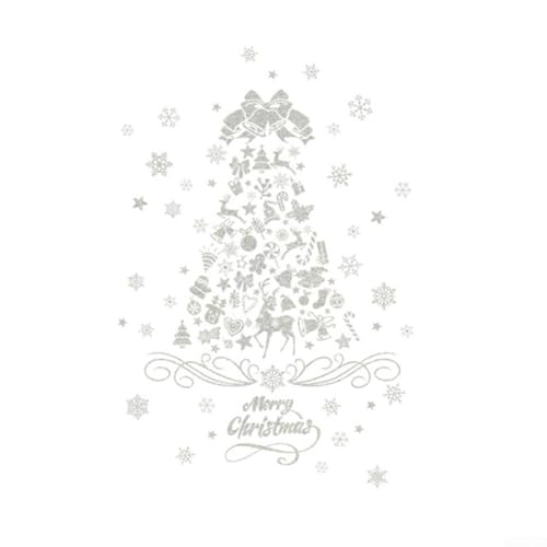 Dekorativer Weihnachtsbaum-Glas-Fensteraufkleber für saisonale Heim-Festival-Dekoration, Verwendung an Fenstertüren und anderen glatten Glasoberflächen (D13576) von BlesConi