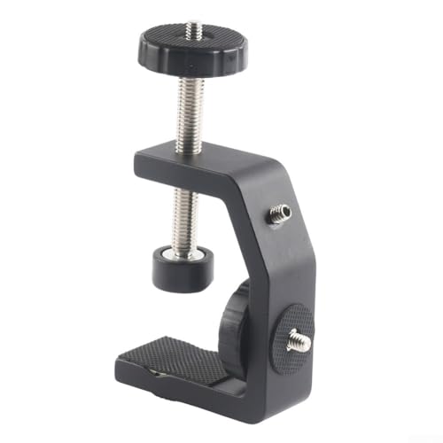 Desktop-Klemme aus Aluminiumlegierung mit C-Form für feste und stabile Montage von Mikrofonen, Schläuchen und Zubehör mit kratzfesten Schwamm-Pads (L) von BlesConi