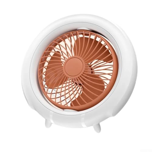 Desktop-Ventilator mit Nachtlicht und USB-Aufladung, perfekt für jeden Raum in Ihrem Zuhause (orange) von BlesConi