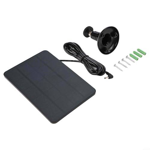 Effizientes Solarpanel-Ladegerät für Ring-Türklingel-Kameras, 4 W, mit 3 m langem Kabel (schwarz) von BlesConi