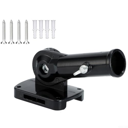 Fahnenmast-Basis mit flexibler Installation, 180 Grad verstellbare Aluminiumlegierung für verschiedene Flaggen (schwarz) von BlesConi