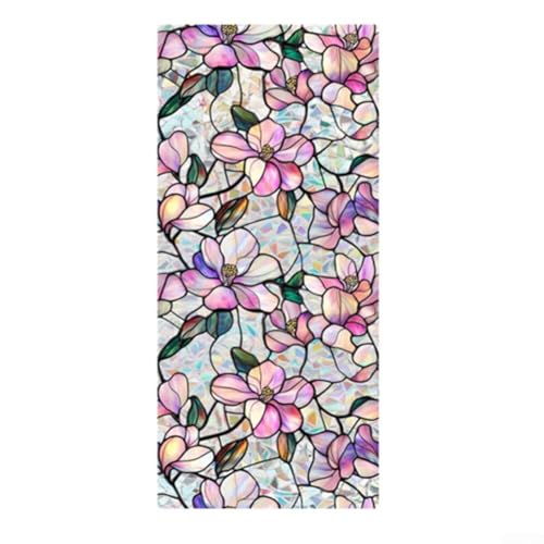 Fensterfolie mit Regenbogen-Effekt, 100 x 43 cm, einfache statische Haftung für Privatsphäre und atemberaubende Dekoration (D) von BlesConi