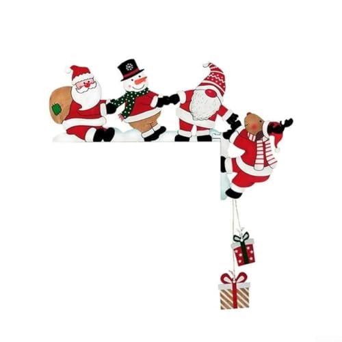 Festliche Holz-Türdekoration mit Schneemann-Motiv, um Ihre Urlaubsatmosphäre aufzuhellen (rechts) von BlesConi