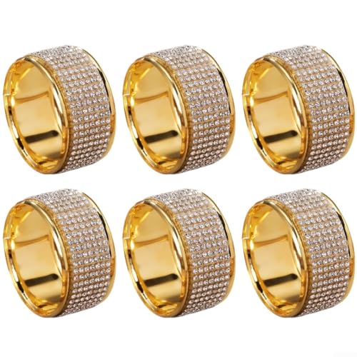 Funkelnde Serviettenhalter 6er Set für elegante Speisen und Feiern (weiß) von BlesConi