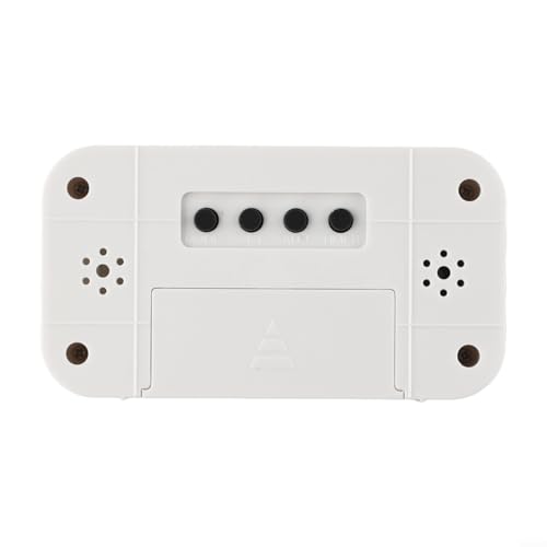 Funktionaler digitaler LCD-Wecker mit Kalender und Temperatur, geeignet für den täglichen Gebrauch und das Büro (weiß) von BlesConi