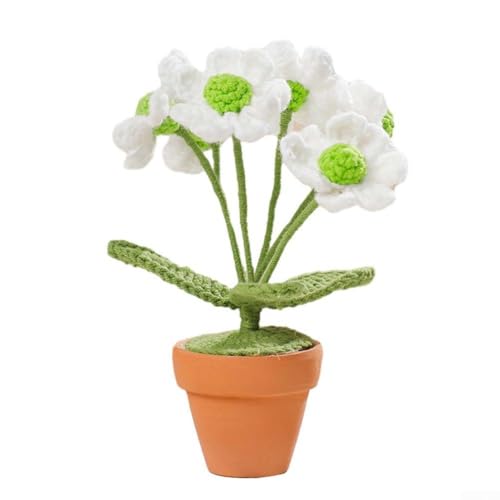 Handgefertigte Gänseblümchen-Topfpflanze, entzückende Tischdekoration für entspannte Räume (weiß) von BlesConi