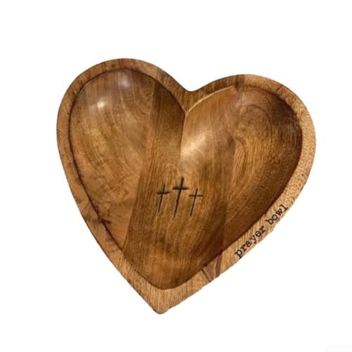 Handgefertigte Gebetsschale aus Holz in Herzform, ein inspirierendes Stück Heimdekoration (dunkelbraun) von BlesConi