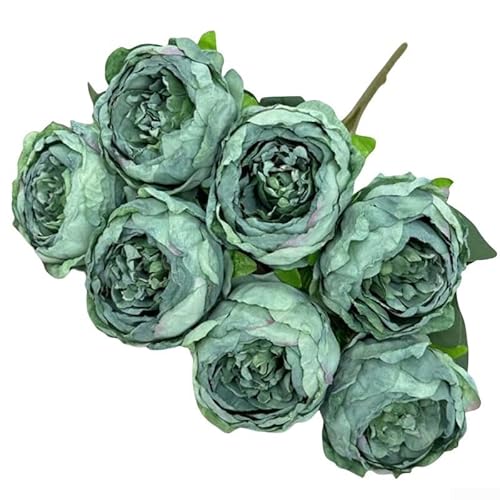 Hochzeit und Wohnkultur 7 Köpfe Simulation Blumenstrauß zur Verschönerung von Räumen mit floraler Ästhetik (grün) von BlesConi