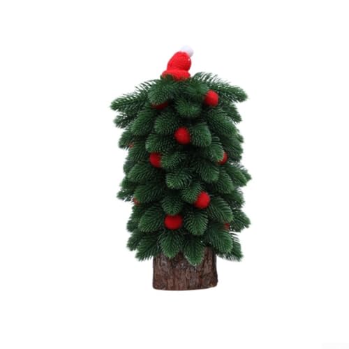 Kompakter Tisch-Weihnachtsbaumschmuck aus Kunststoff und Holz, leicht und stabil für die Präsentation auf Schreibtischen, Regalen oder kleinen Feiertagseinstellungen (groß) von BlesConi