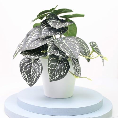 Künstliche Pflanzen Bonsai Simulation Topfpflanzen für Zuhause und Büro Dekor, Kunststoffmaterial mit realistischem Aussehen (B) von BlesConi