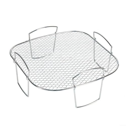 Leicht zu reinigendes Edelstahl-Air-Fritteusen-Regal, perfekt für die Erweiterung Ihrer Kochoptionen auf verschiedene Geräte von BlesConi