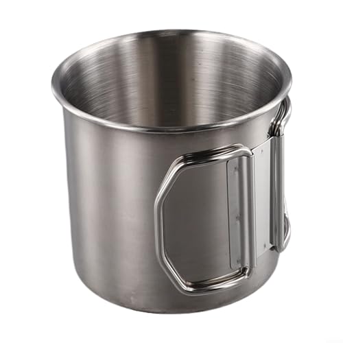 Leichter 260350660ML Edelstahl-Reisebecher mit faltbarem Griff für Getränke (350 ml) von BlesConi