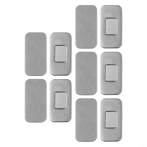Magnetische Schrankschnäpper aus Edelstahl, für Schubladeninstallation (Silber 5 Set) von BlesConi