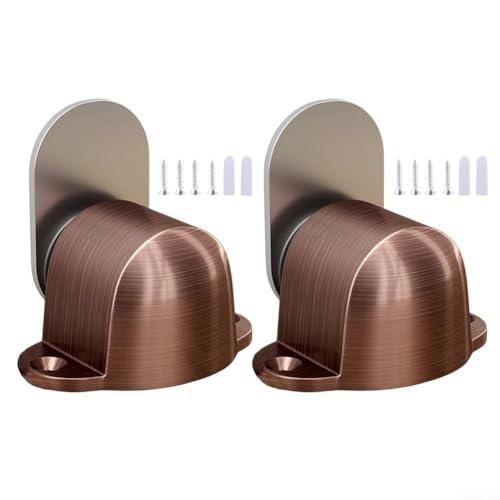 Magnetischer Türstopper, intelligentes und schlankes Design, um Türen an Ort und Stelle zu halten (Rotbronze), 2 Stück von BlesConi