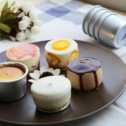Mini-Kuchenform-Set mit abnehmbarem Boden, 5,1 cm, Aluminium-Backform für süße Leckereien (10 Stück) von BlesConi