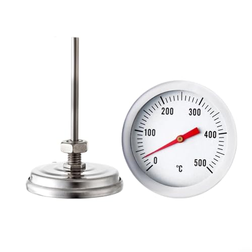 Präzises Edelstahl-Ofenthermometer mit 70 mm hitzebeständigem Sensor und M8-Gewinde zur Temperaturkontrolle in Stein-, Pizzaöfen und Grills von BlesConi