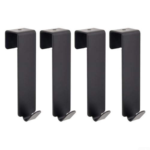 Punch Edelstahl-Kleiderhaken, 4 Stück, für Küche, Bad und Schlafzimmer, Organisation (schwarz) von BlesConi