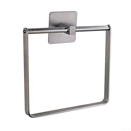Quadratischer Handtuchhalter aus Aluminium mit nahtlosem Design für moderne Häuser (grau) von BlesConi