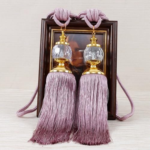 Raffhalter aus Polyester und Kunststoff mit dekorativen Quasten für den Heimgebrauch (lila) von BlesConi