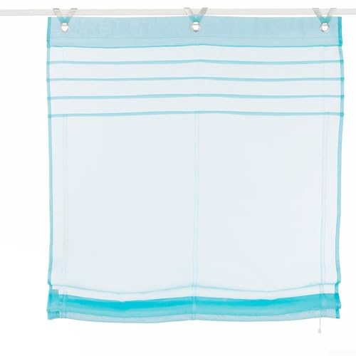 Raffrollos mit Ösen, stilvolle und funktionale Dimout-Vorhänge für den Heimgebrauch (Blau) von BlesConi