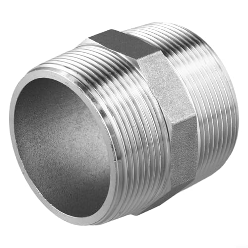 Robuster Sechskantnippel aus 304 Edelstahl für 5,1 cm männlich x 5,1 cm männlich, zuverlässig für Flüssigkeitsübertragung Robuster Sechskantnippel aus 304 Edelstahl für 5,1 cm männlich x 5,1 cm männlich, zuverlässig für Flüssigkeitsübertragung von BlesConi