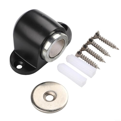 Robuster Türstopper aus Edelstahl mit innovativer Magnetabsaugung für stark frequentierte Bereiche (Schwarz) von BlesConi