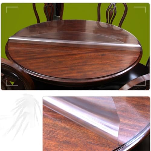 Runde PVC-Tischdecke, 1 x 5 mm dick, transparent und wasserdicht für einfache Reinigung und Wartung Runde PVC-Tischdecke, 1 x 5 mm dick, transparent und wasserdicht für einfache Reinigung und Wartung von BlesConi