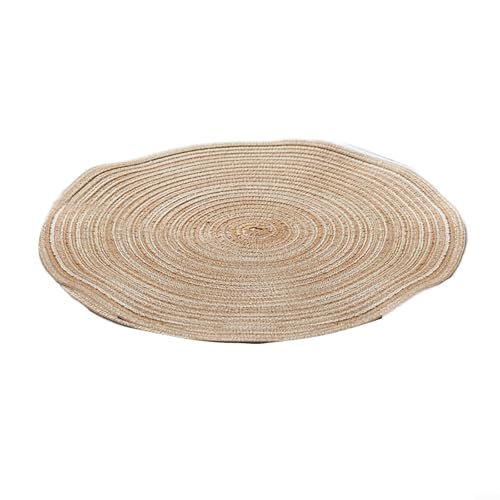 Runde Tischsets aus geflochtener Baumwolle, 30 cm, für Esstisch-Matten, stilvolle Ergänzung für jeden gedeckten Tisch (hellbraun) von BlesConi