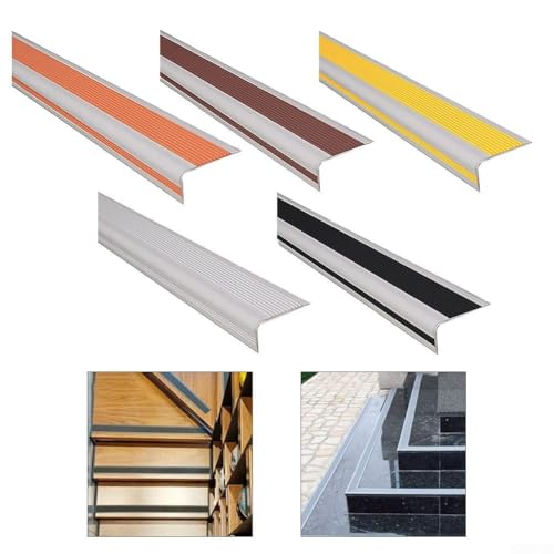 Rutschfester Schutz für Treppen, einfache Installation, mit Material, um Rutschrisiken zu reduzieren, Grau von BlesConi