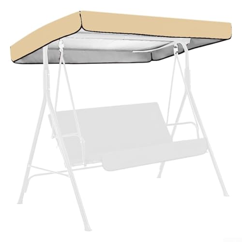Schaukelüberdachung Ersatz für Terrassenschaukeln Wasserdicht und Sonnenschutz (Beige) von BlesConi