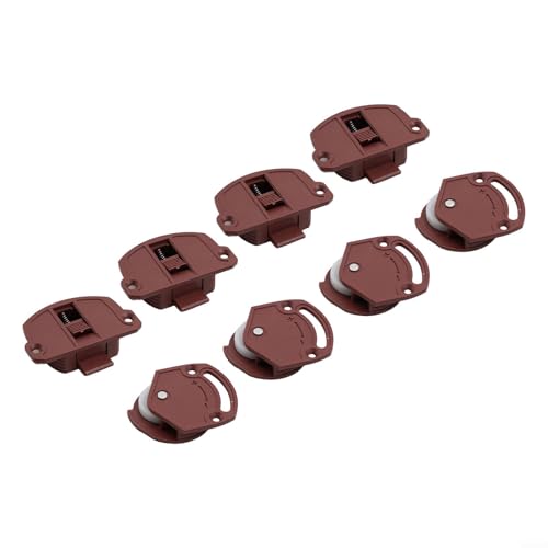 Schiebetürrollen für Kleiderschränke, 48 Paar, Set mit Nylonführungen für reibungsloses Gleiten und leisen Betrieb, geeignet für verschiedene Türstile (4 Stück) von BlesConi