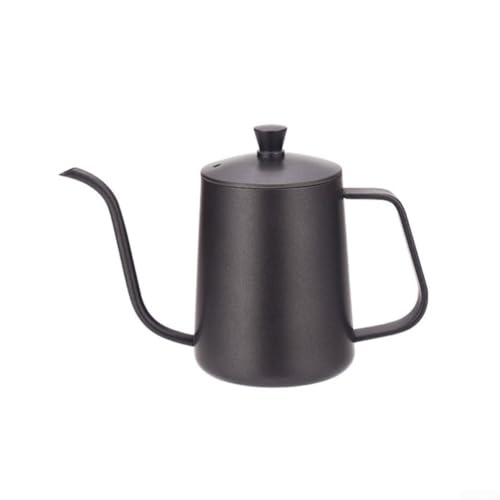 Schwanenhals-Auslauf-Wasserkocher für präzises Kaffeebrühen, aus Edelstahl für sicheren Gebrauch (schwarz, 350 ml) von BlesConi
