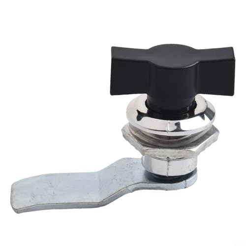 Secure Keyless Cabinet Cam Lock with Cylindrical Tongue for Distribution Cabinets, Safes and Commercial Applications (Bright White + Black) von BlesConi