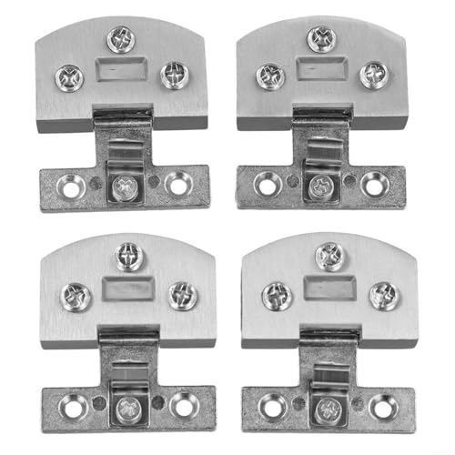 Set mit 4 Glas-Scharnierklemmen für eingelassene Türen in Bad und Küche (gebürstet) von BlesConi