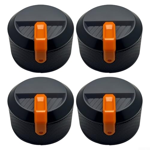 Set mit 4 galvanisierten Knäufen für Grills, verbessern Ihre Outdoor-Kocheinrichtung (Orange 1) von BlesConi