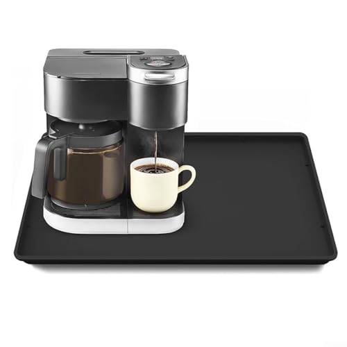 Silikon-Kaffeepad zum Schutz der Arbeitsplatte, leicht zu reinigen und zu pflegen, 40 x 50 cm, Schwarz von BlesConi