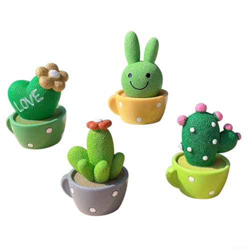Simuliertes Topf-Ornament-Set, 4 Stück, verspieltes Kunstharzhandwerk für einzigartige Heimdekoration von BlesConi