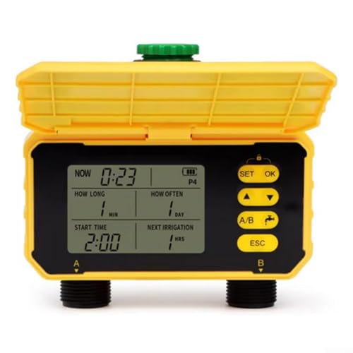 Solar-Bewässerungs-Timer mit 12 Ausgängen, automatisierte Planung und Regenerkennung für effiziente Gartenpflege (2 Steckdosen) von BlesConi